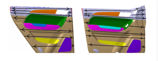 前后門皮紋方向