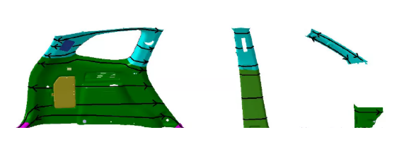 側(cè)圍護(hù)板皮紋方向