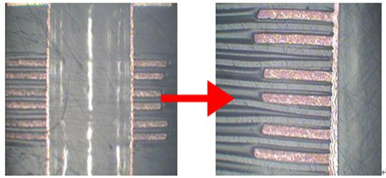 孔內(nèi)Plasma除膠后PTH切片