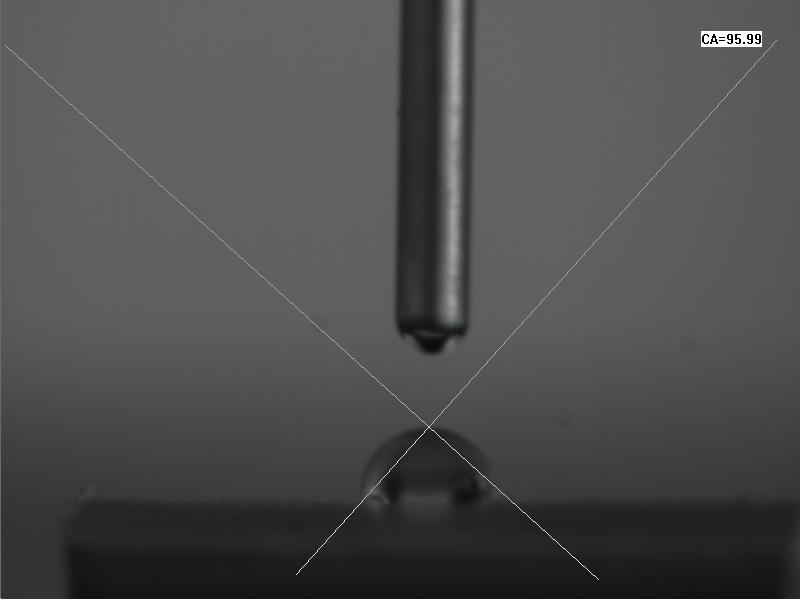 等離子處理前水滴角：95.99度 