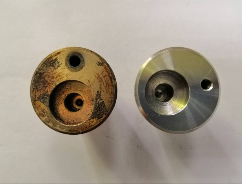 大氣射流型等離子清洗機新舊噴嘴對比圖-昆山普樂斯等離子清洗機