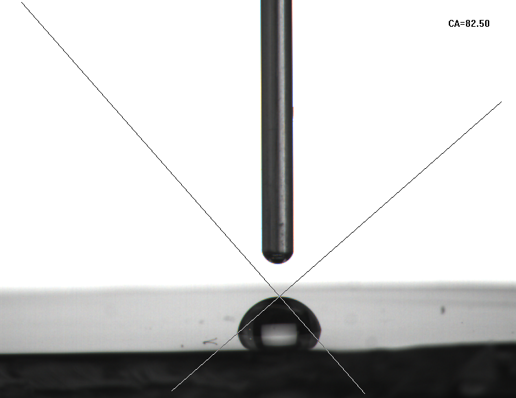 泳鏡在等離子表面處理前水滴角-普樂斯等離子表面處理